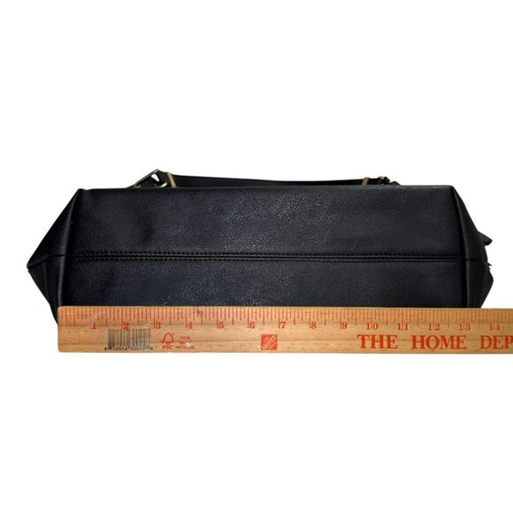 Michael Kors Large Black Leather Tote Bag with Tassels & MK Charm — Classic Hobo - Picture 7 of 9